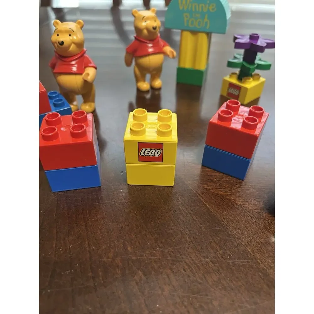 Vintage Lego Duplo Winnie The Pooh Lot Eeyore Pooh Pieces Sets 2977, 2981, 2991